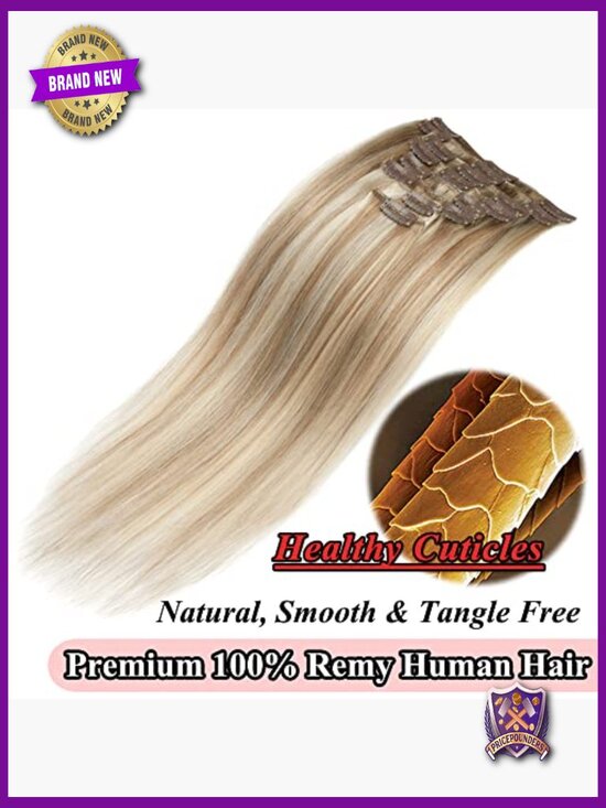 14 inch Clip In Hair Extensions Real Human Hair Straight 60g 8pcs Weft Full Head main image 4